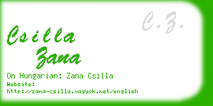 csilla zana business card